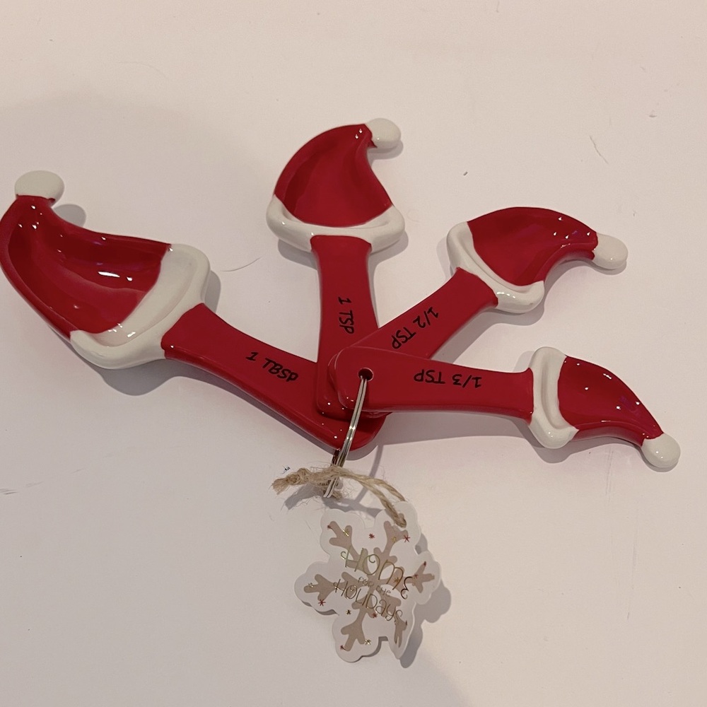 Cute Santa Hat Measuring Spoons- Set of 4- NWT